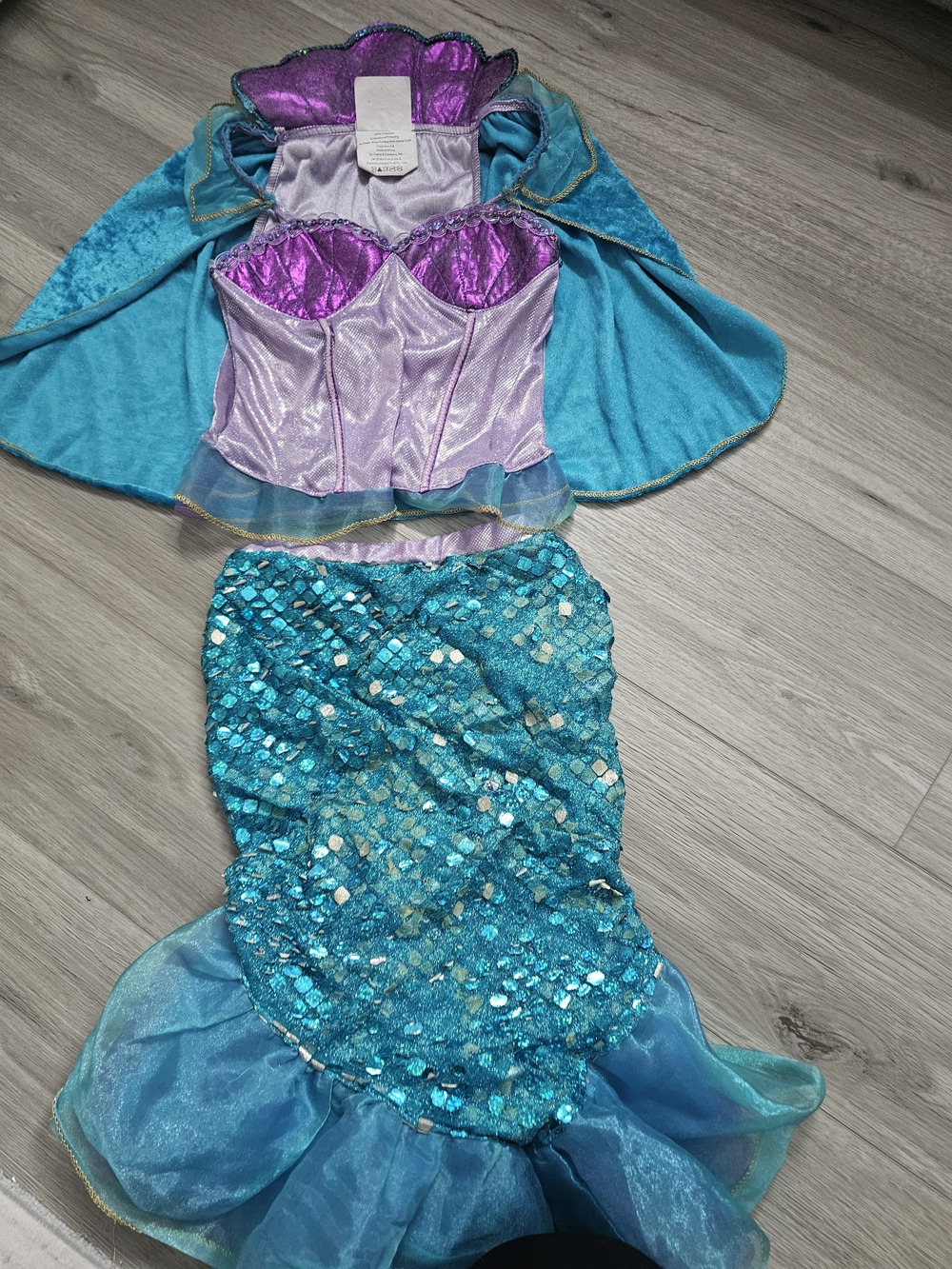 Turquoise & Purple Mermaid Costume for Kids